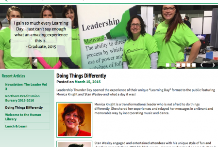Doing Things Differently - Leadership Thunder Bay